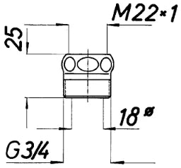 SCHMIEDL GS Reduziernippel 3/4" AG M22x1mm IG   – GS1601