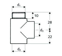 SCHELL SCHELL T-Stück chrom 1/2"x1/2"x1/2"  – 44 202 06 99