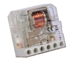 RELTECH Stromstoßschalter Doseneinbau, elektromechanisch, 230V, 16A, 1Schließer  – 009310220456