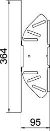 OBO Bogen, winkelverstellbar horizontal 60x1 00 Stahl bandverzinkt  – 6037100