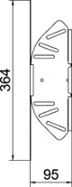 OBO Bogen, winkelverstellbar horizontal 60x1 00 Stahl bandverzinkt  – 6037100