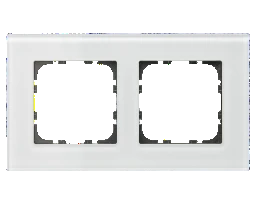 MDT KNX Rahmen 2fach Glas weiß   – BE-GTR2W.01