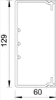 OBO Wand- und Deckenkanal mit Bodenlochung 6 0x130x2000 Polyvinylchlorid reinweiß RAL  – 6191223