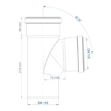 POLOPLAST PO Abzweig POLO-KAL NG DN 110/110/87Grad   – 02232