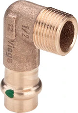 VIEGA Viega Winkel 90 Grad mit SC Sanpress 2214.1 in 15mm x R1/2 Siliziumbronze   – 335 281