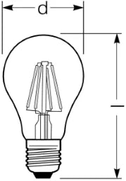 RADIUM LED Normallampe klar E27 dimmbar 470lm (40W Ersatz) 2700K  – 44120853