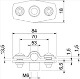 OBO Abstandschelle mit Gewindeanschluss M6 4 4-53mm Stahl galvanisch verzinkt  – 1362440