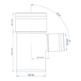 POLOPLAST PO Abzweig POLO-KAL XS DN 90/50/87Grad  – 102830