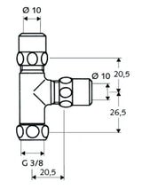 SCHELL SCHELL T-Stück chrom 3/8x10x10mm  – 04 100 06 99