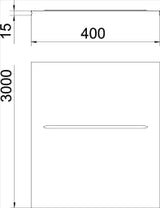 OBO Deckel rastbar für Gitterrinne 400x3000 Stahl bandverzinkt  – 6001850