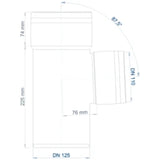 POLOPLAST PO Abzweig POLO-KAL 3S DN 125/110/87Grad  – 102569