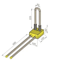 MHS mhs-Ventilheizkörper V-HKP Heizung Rohr:Geberit FlowFit  – 01031FF00000F0