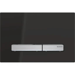 GEBERIT GE Betaetigungsplatte Sigma50 2-Mengen schwarz RAL9005, square   – 115.788.DW.2