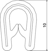 OBO Kantenschutzband für Bleche Polyvinylchl orid schwarz  – 6072909