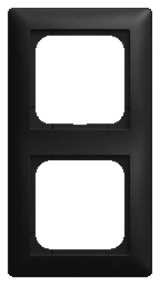 BUSCH-JAEGER Abdeckrahmen 2-fach schwarz matt - Busch -balance® SI  – 2CKA001725A1569