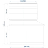 POLOPLAST PO Übergangsrohr POLO-KAL XS DN 160/125  – 102288