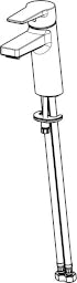 HANSA Hansa Twist XL WT-Einhandmischer mit Vollhebel, ohne Ablaufgarnitur verchromt   – 0902 2283