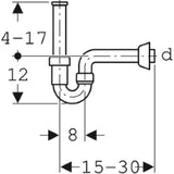 GEBERIT GE Roehrensiphon f. WT und Bidet in PP d 40, weiss 151100   – 151.100.11.1