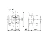GRUNDFOS Grundfos Zirkulationspumpe UP 20-45 N 150mm 1x230V G1_1/4   – 99255562