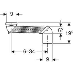 GEBERIT GE Versprungbogen fuer Stand WC   – 131.199.11.1