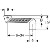 GEBERIT GE Versprungbogen fuer Stand WC   – 131.199.11.1