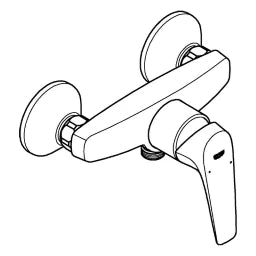 GROHE Grohe EH-Brausebatterie BauFlow 23755 Wandmontage chrom  – 23 755 000