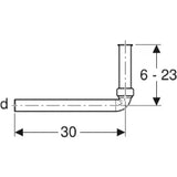 GEBERIT GE WT UP Siphon Verlaengerung Ventil, weiss 240649   – 240.649.11.1