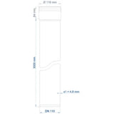 POLOPLAST PO Steckmuffenrohr POLO-KAL 3S DN 110/3000  – 102436