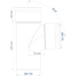 POLOPLAST PO Abzweig POLO-KAL XS DN 110/110/87Grad  – 102232