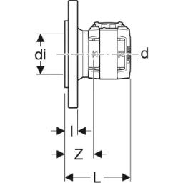 GEBERIT GE FlowFit Flansch SiBr mit Presseinheit d75mm, PN6   – 619.616.00.1