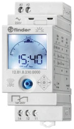 FINDER Astro-Schaltuhr 1 Kanal Joystick und APP Übertragung via NFC fähige Handys   – 12.81.8.230.0000