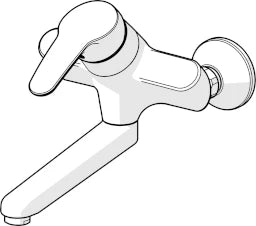 HANSA Hansa Mix Wand-Waschtischmischer Ausladung 235mm verchromt   – 0194 8183