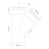 POLOPLAST PO Abzweig POLO-KAL NG DN 125/125/45Grad   – 02239