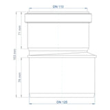 POLOPLAST PO Übergangsrohr POLO-KAL NG DN 125/110   – 02286