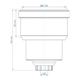 POLOPLAST PO Kondensatübergang mit Muffe POLO-KAL DN 110 / 1/2"   – 03716
