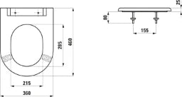 LAUFEN Laufen Libertyline WC-Sitzring ohne Deckel weiß   – H8914700000001