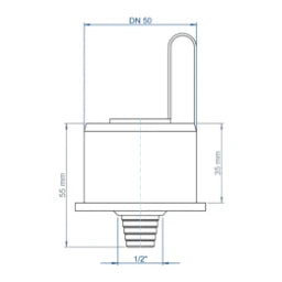 POLOPLAST PO Kondensatablauf POLO-KAL DN 50 / 1/2"   – 02358