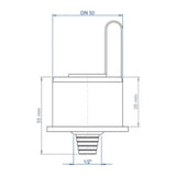 POLOPLAST PO Kondensatablauf POLO-KAL DN 50 / 1/2"   – 02358