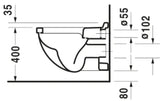 DURAVIT Duravit Starck 3 Wand-WC Tiefspüler weiß   – 2200090000