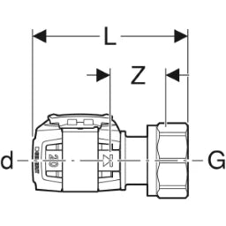 GEBERIT GE FlowFit Verschraubung SiBr Eurokonus d16mm x G3/4   – 620.330.00.1