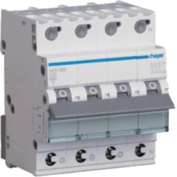 HAGER LS-Schalter 3P+N 6kA B-20A QC 4M  – MBS620
