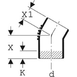 GEBERIT GE Silent-db20 Bogen 30 Gr. d75mm   – 307.300.14.1