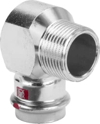 VIEGA Viega Winkel 90 Grad mit SC Prestabo 1114.1 in 15mm x R1/2 Stahl verzinkt   – 559 526