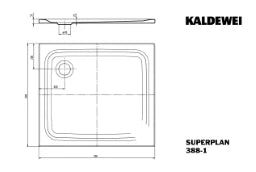KALDEWEI Kaldewei Superplan Brausetasse ohne Träger 80x90x2,5  – 447800010001