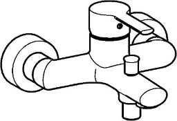 HANSA Hansa Ronda Wand-WFB-Mischer ohne Brausegarnitur, chrom   – 0374 2173