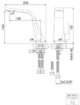 STEINBERG Steinberg Serie 260 Waschtisch-EHM mit Keramikk. o.Ablaufgrn. 5/4" chrom   – 260 1010 1