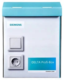 SIEMENS PROFI-Box mit 390 Rahmen 1fach DELTA line, titanweiß   – 5TG25510KA