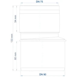 POLOPLAST PO Übergangsrohr POLO-KAL 3S DN 90/75  – 102740