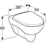 GEBERIT SANITAER Geberit Renova Set Wand-WC-Tiefspüler mit WC-Sitz Befestigung von unten   – 500.802.00.1