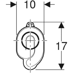 GEBERIT GE Urinal-Absaugsiphon mit waagrechtem Abgang fuer Caprino 152945   – 152.945.11.1